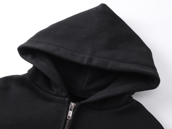 Basics - editions - 1000 GSM ZIP UP – “BLACK” – Image 5