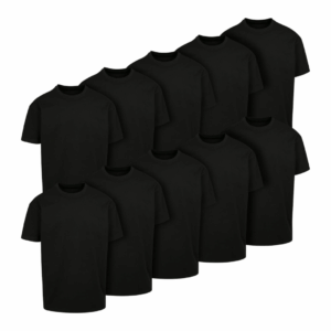 Basics Editions – Pack t-shirts noir oversize ( x 10 pcs )